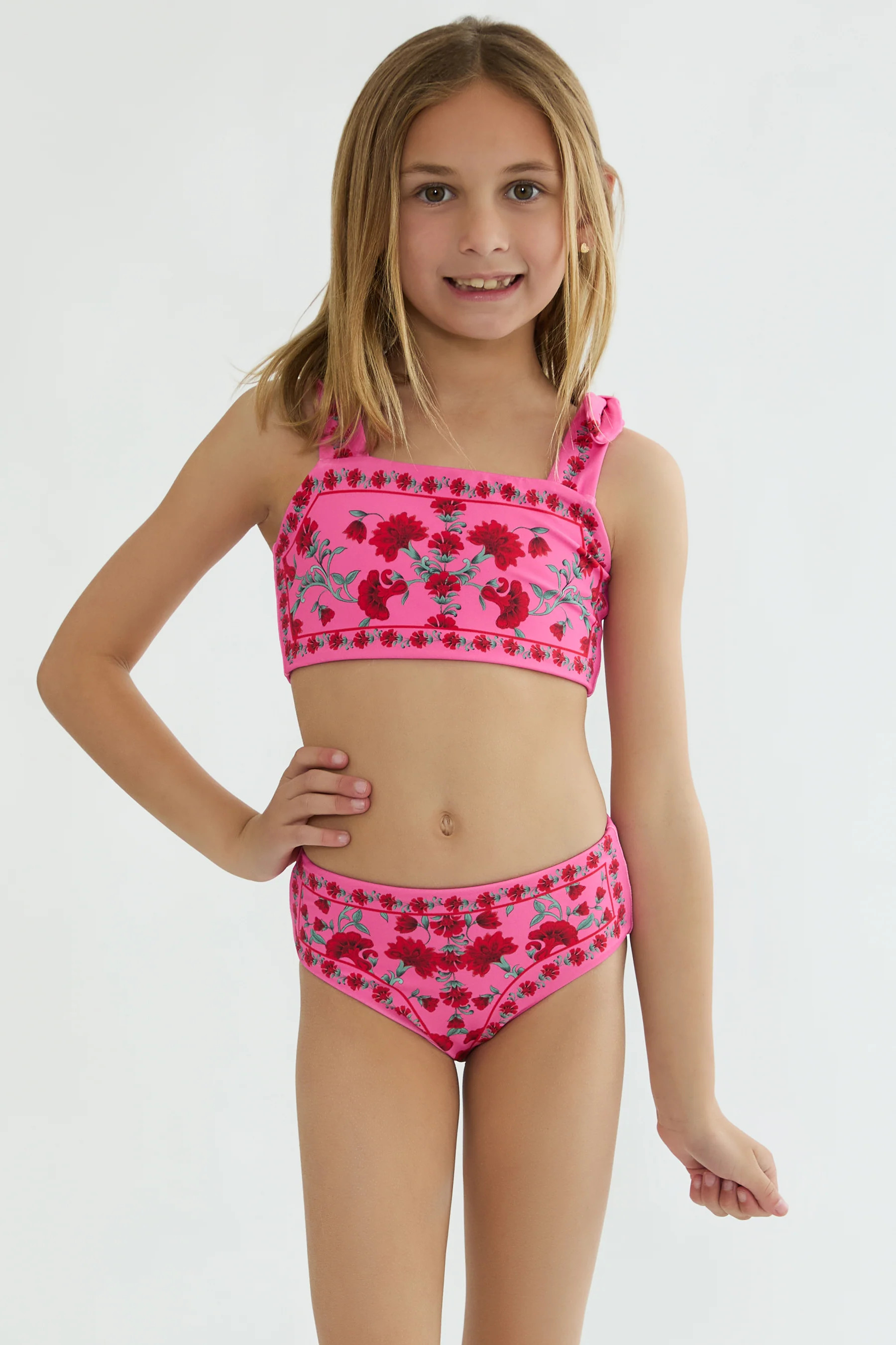 Little Stella & Janie Set Redwood Floral | Kids Floral Swimsuit | Beach Riot | Beach Riot