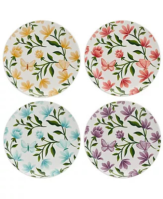 8” Floral Butterfly Salad Plates, Set of 4 | Macys (US)