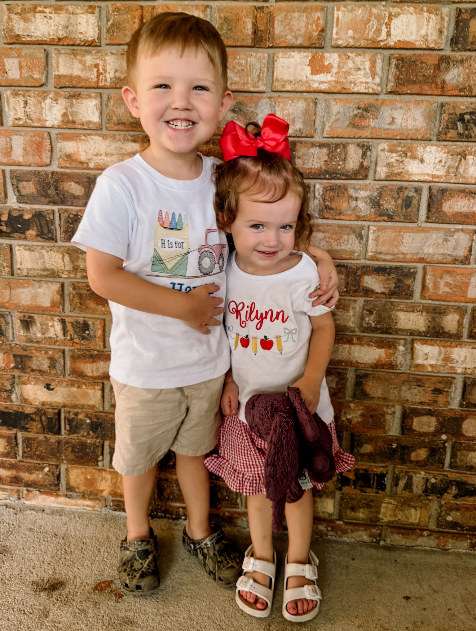 first day of school: check! ✔️🍎 they look precious in their first day outfits! 

#LTKBacktoSchool #LTKKids #LTKU