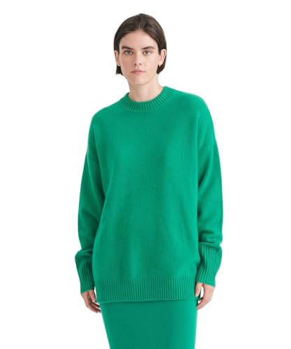 NAADAM Womens Luxe Cashmere Oversized Crewneck Sweater, Kelly Green, XS | Amazon (US)