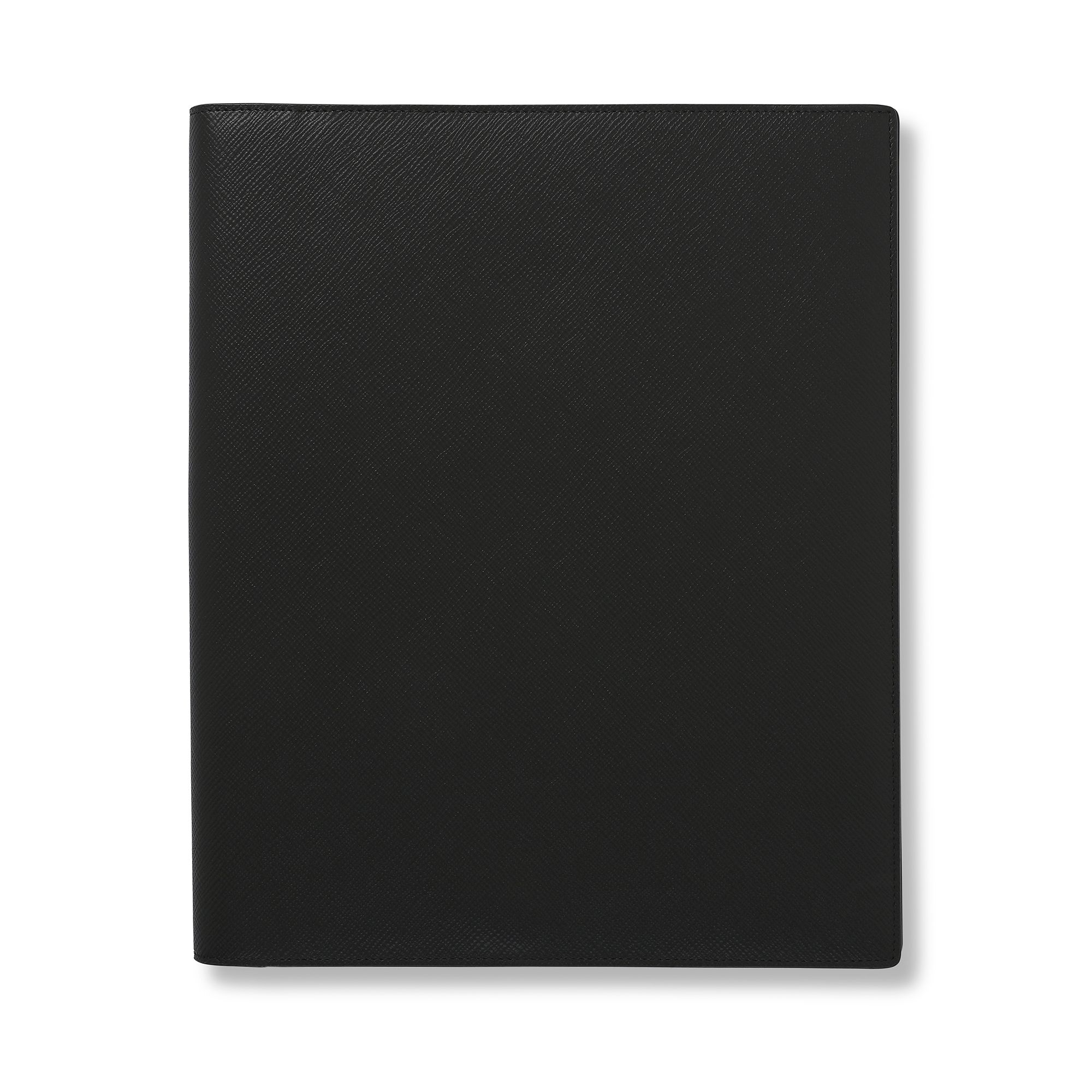 A4 Writing Folder in Panama in black | Smythson | Smythson