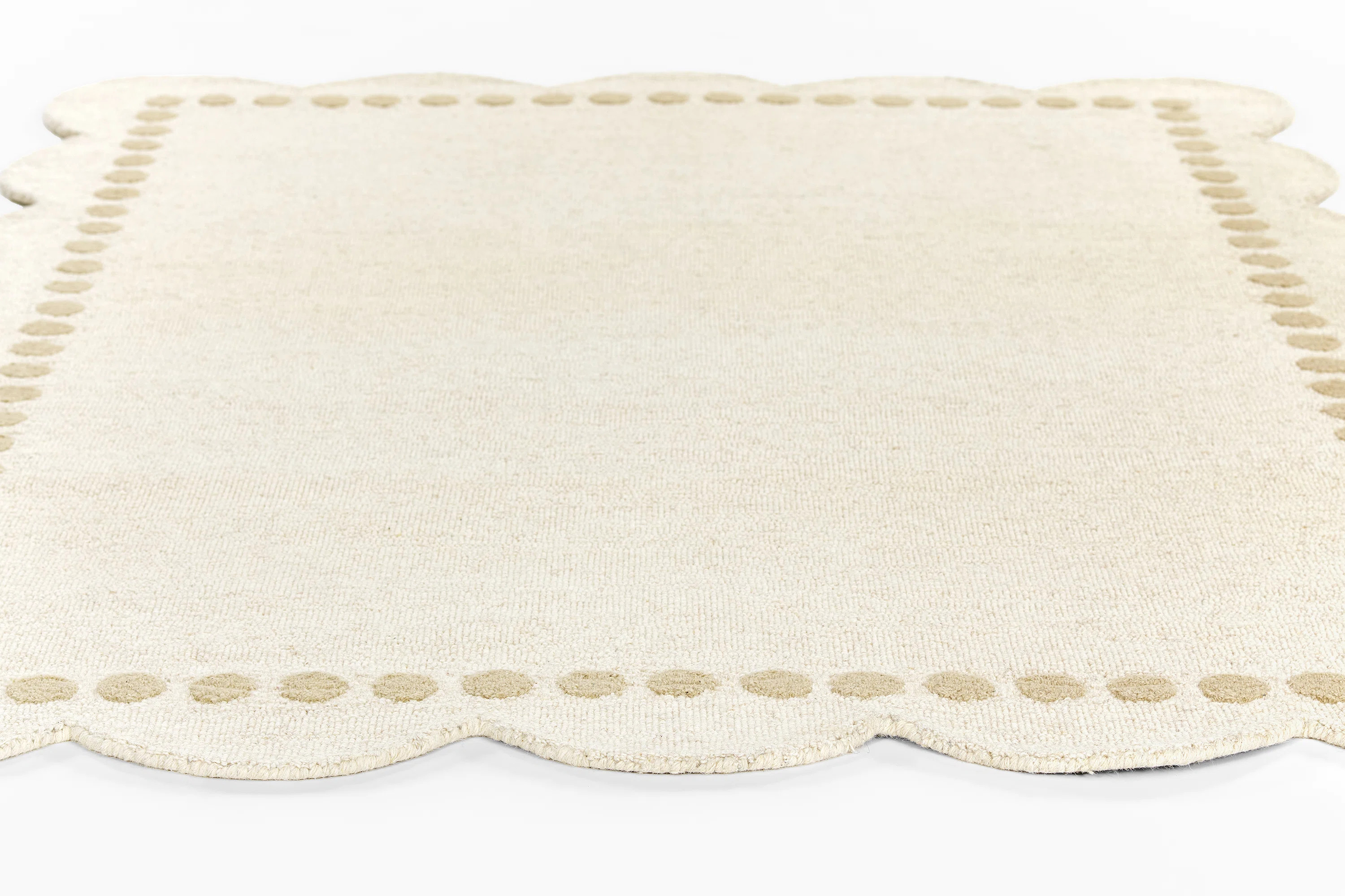 Alcona Hand Tufted Wool Solid Ivory Area Rug 7'10" X 9'10" | Wayfair North America