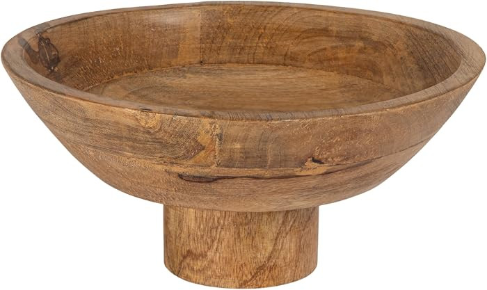 Bloomingville Mango Wood Footed Bowl, Natural | Amazon (US)