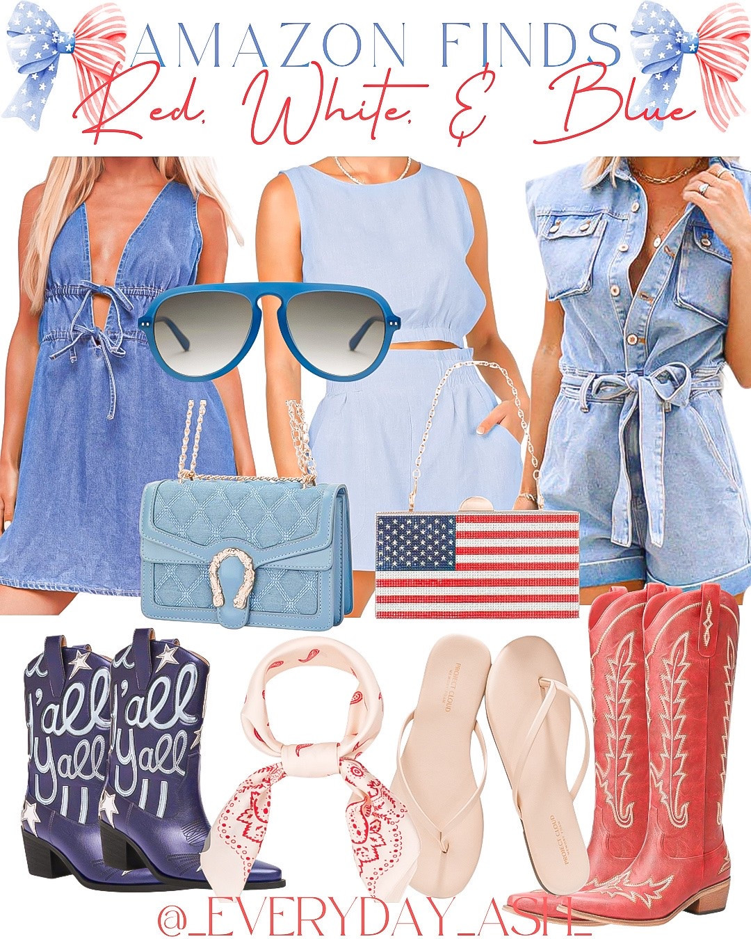 Summer outfit ideas! 🇺🇸🇺🇸🇺🇸

Denim dress, two piece set, blue outfit, Amazon fashion, Amazon outfit, western boots, sandals, scarf, bandana , romper, country concert outfit , denim handbag

#LTKgrwm #LTKootd