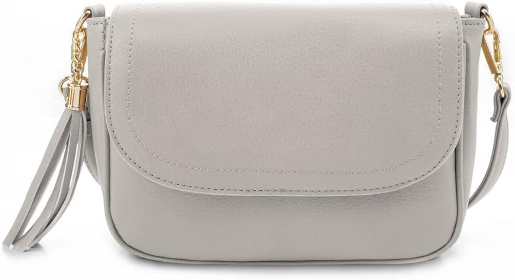 EVVE Crossbody Bags for Women - Flap Saddle Purse Style | Amazon (US)