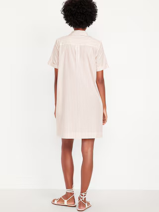 Button-Down Mini Shirt Dress | Old Navy (US)