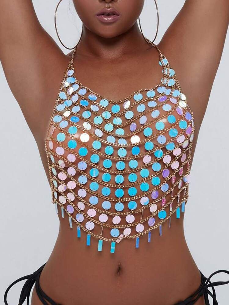 Sequin Decor Body Chain | SHEIN