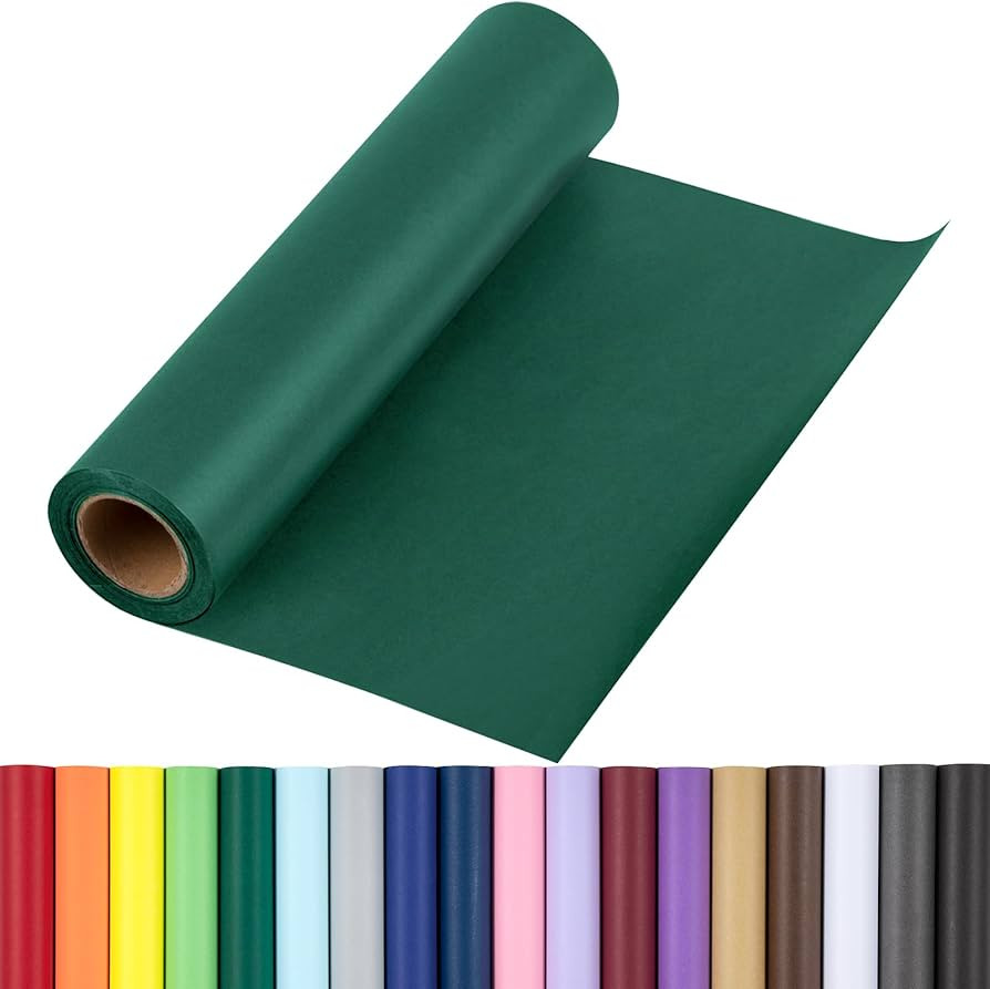 RUSPEPA Dark Green Kraft Wrapping Paper Roll, 17.5"x 393"(32.8'), Recyclable Green Art Gift Wrap ... | Amazon (US)