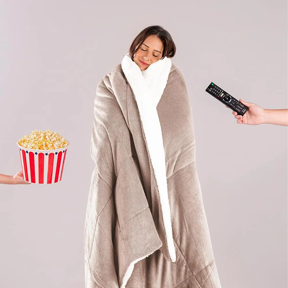 Cobertor Huggy® I Wanna Sleep - Casal/Queen - Bege Dune - A Solução Dual Touch Perfeita Para V... | Amazon (BR)