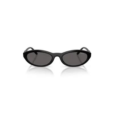 VOGUE 54mm Gradient Oval Sunglasses in Black/black Smoke at Nordstrom | Nordstrom