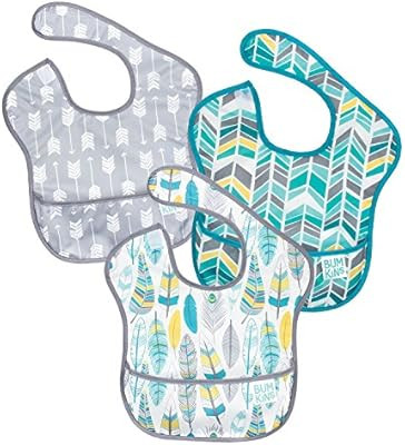 Bumkins SuperBib, Baby Bib, Waterproof, Washable, Stain and Odor Resistant, 6-24 Months, 3-Pack -... | Amazon (US)