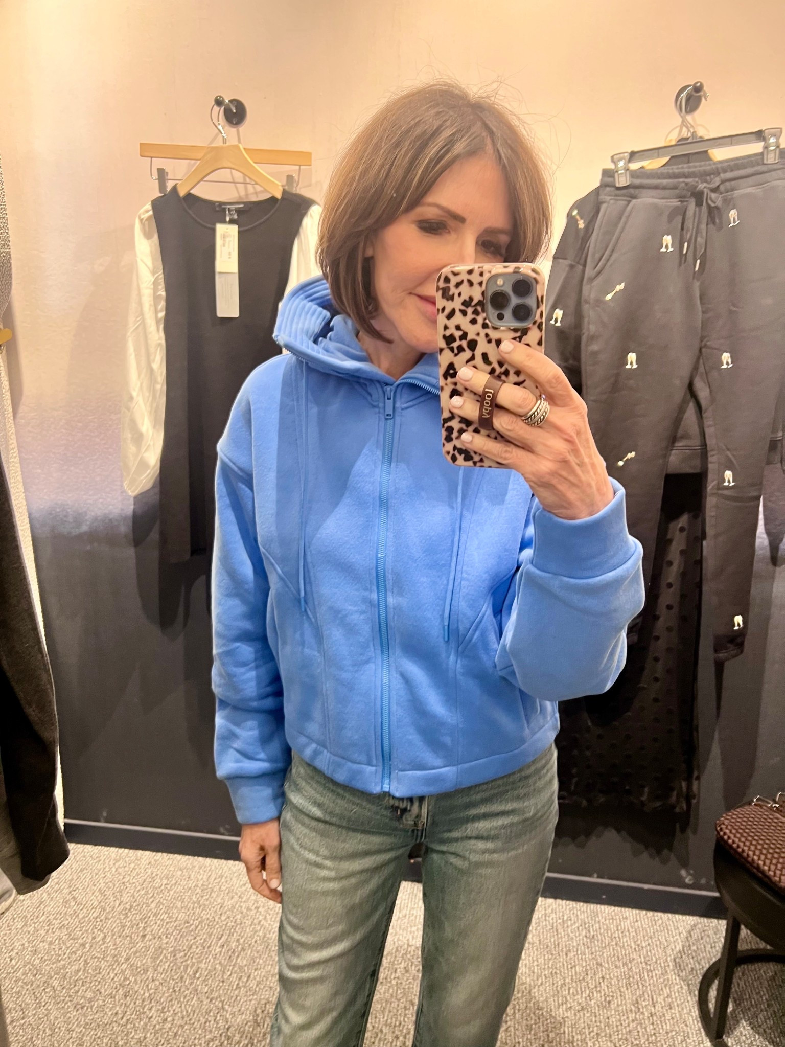 blue zip jacket, casual outfit, over 50 outfits 

#LTKSeasonal #LTKOver40 #LTKootd