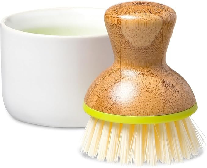 Full Circle Bubble Up -Bamboo Dish Brush & Ceramic Soap Dispenser -Scrub Set for Dishes, Nonstick... | Amazon (US)