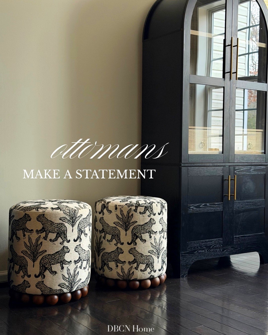 Absolute PERFECTION! Sleek and bold ottoman and closed in arched bookshelves #ottoman #bookshelf #homedecor #ltkliving

#LTKvlog #LTKdayinmylife #LTKHome