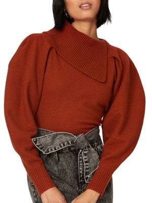 Ulla Johnson Riley Puff Sleeve Woollen Sweater on SALE | Saks OFF 5TH | Saks Fifth Avenue OFF 5TH
