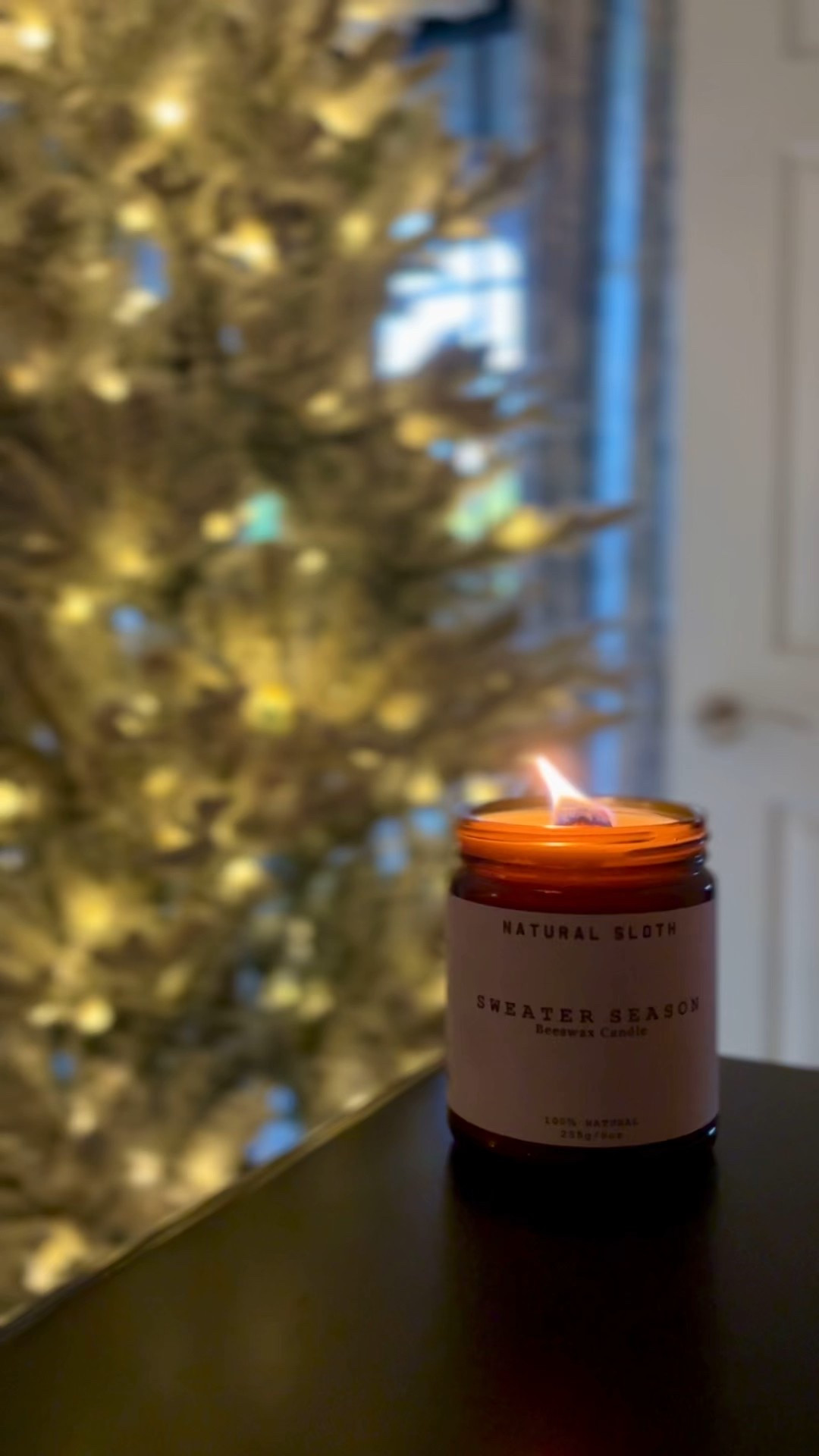 Sometimes the best therapy is a Christmas tree and a burning Natural Sloth candle on November 2nd. 
Natural Sloth candles: “Experience the beauty of each season with our handcrafted, non-toxic candles. Made with beeswax, wooden wicks, and scented only with pure essential oils, they offer a clean burn and seasonal aromas that create a cozy, inviting atmosphere.” 
Natural Sloth is not a part of LTK yet but you can shop their candles at 
naturalsloth.com 

#LTKHome #LTKSeasonal #LTKHoliday