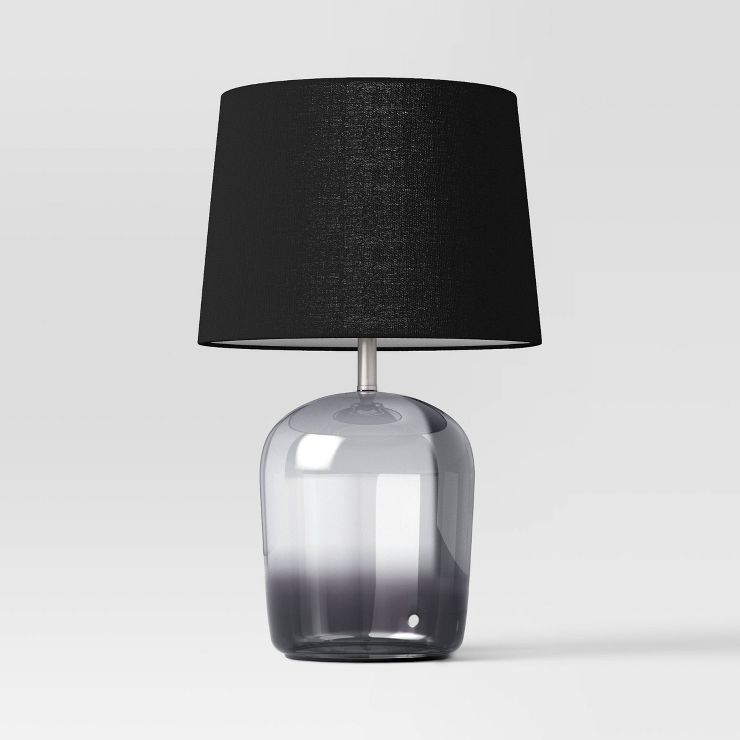 Smoked Glass Table Lamp Black (Includes LED Light Bulb) - Threshold™ | Target