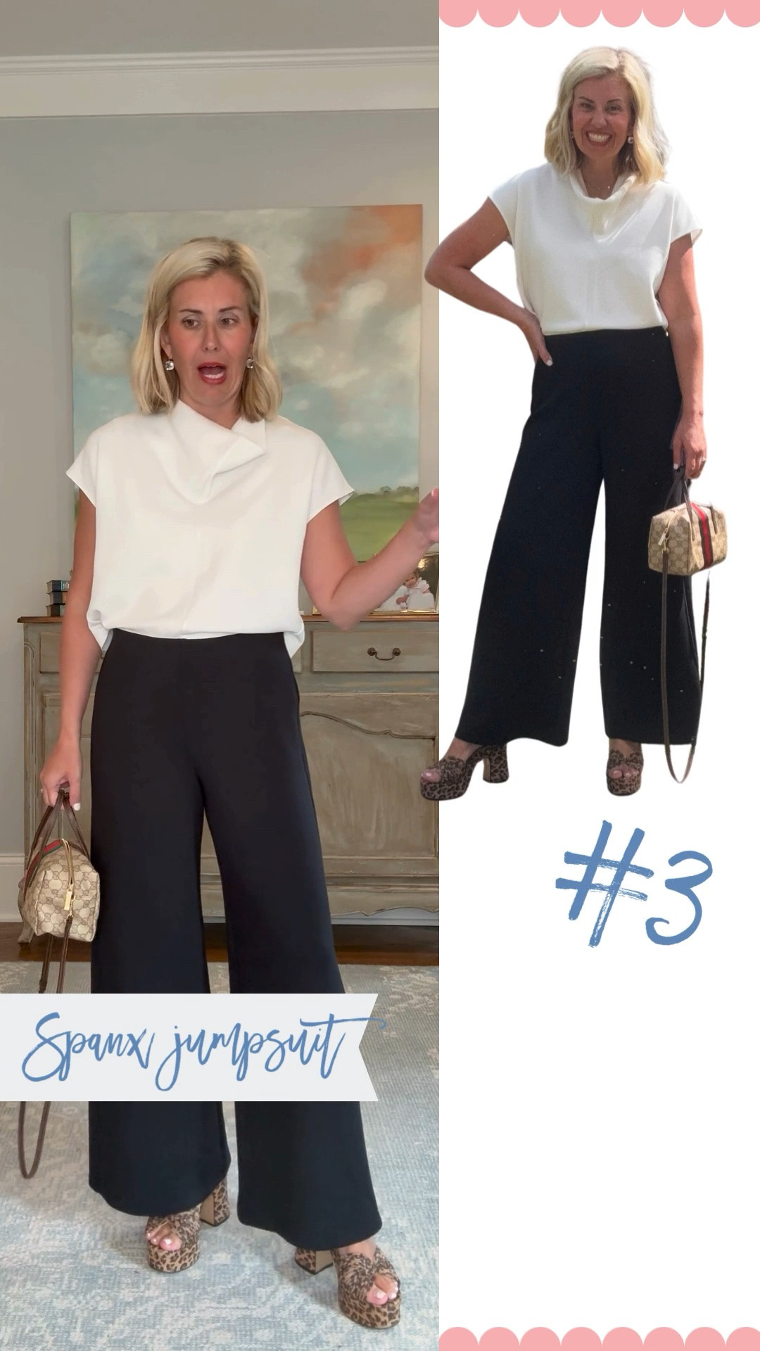 This Spanx jumpsuit is stunning!! I wear small petite. 

Sizing:
Draped Maxi Dress - xs
Draped Jumpsuit - small petite
Draped Tee - xs
Draped Midi Skirt - small
Crewneck Striped Top - xs
Booty Boost Leggings - small 7/8
Air Essentials Tee - xs
Pleated Wide Leg Pants - small petite

@Spanx #spanxpartner

#LTKdayinmylife #LTKSeasonal #LTKOver40