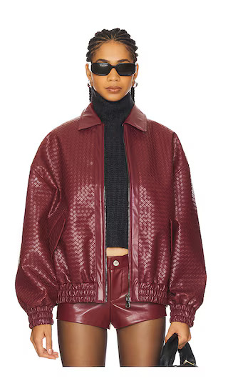 Kenny Bomber in Burgundy | Revolve Clothing (Global)