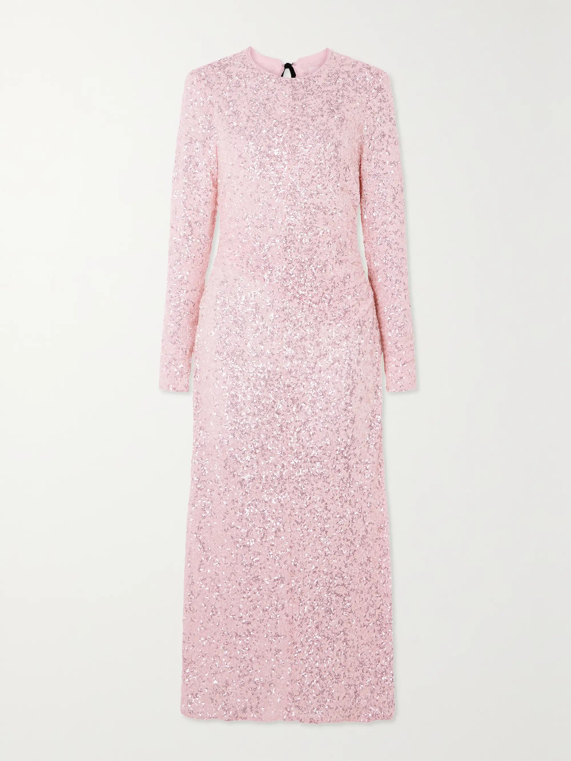 + NET SUSTAIN open-back bow-detailed sequined reycled-tulle maxi dress | NET-A-PORTER (UK & EU)
