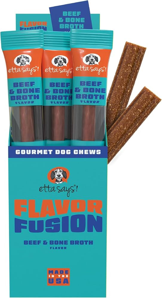 etta says! Flavor Fusion - All Natural Rawhide Free Chews for Dogs 2oz chew - Beef and Bone Broth... | Amazon (US)