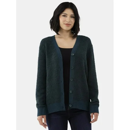 Time and Tru Women's Super Soft Button Cardigan, Sizes XS-XXXL | Walmart (US)