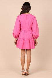 Casmira Tiered Mini Dress - Magenta | Petal & Pup (US)