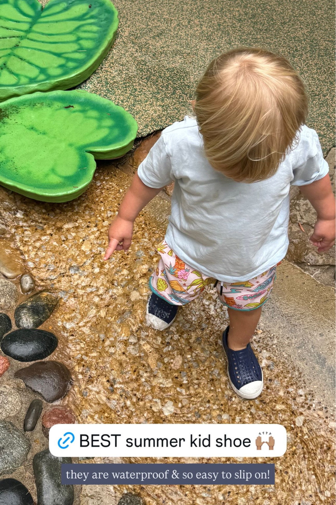 Best summer kid shoes! they are waterproof & so easy to slip on! #boymom #toddler #summer 