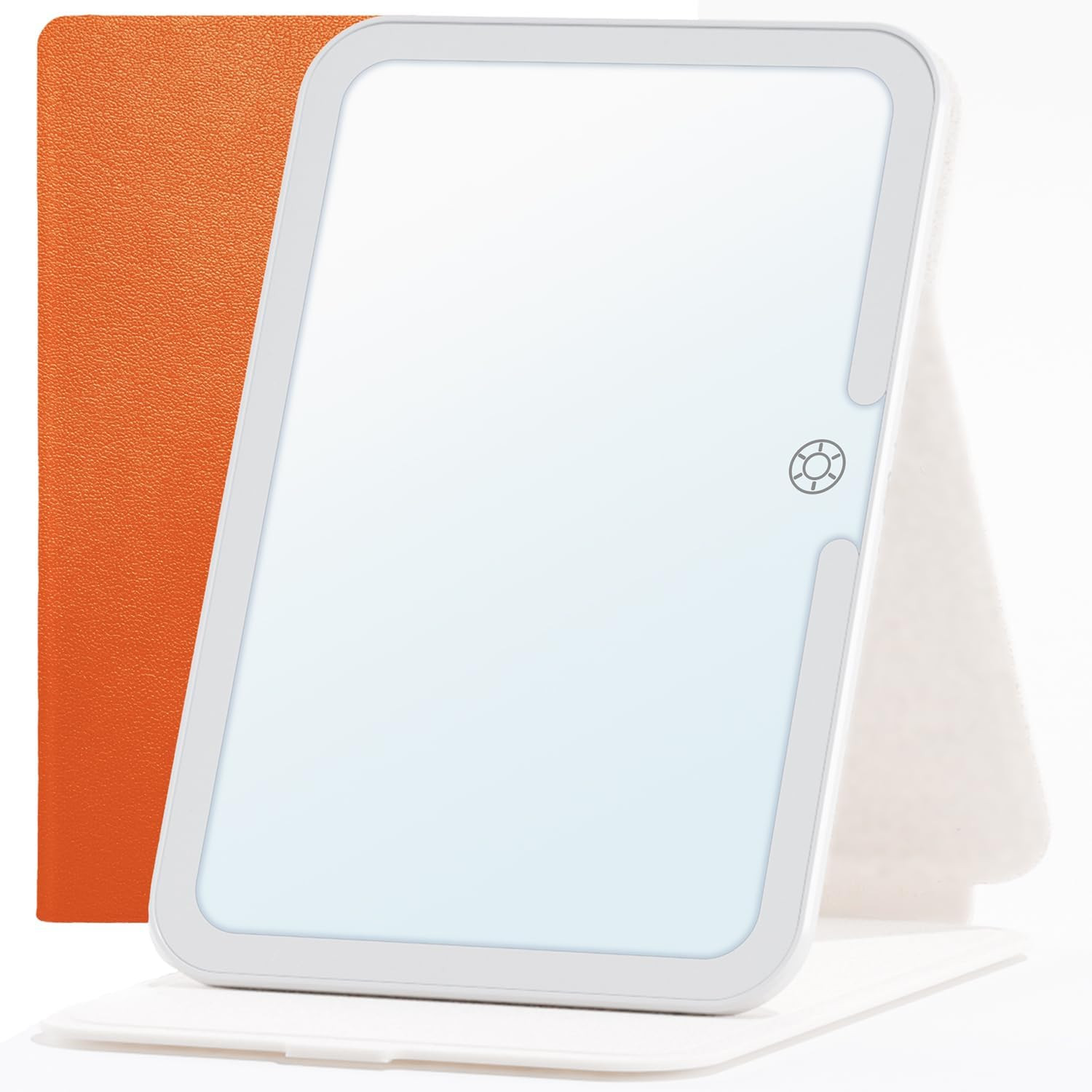 Travel Makeup Mirror with Lights, Lighted Vanity Mirror, 9", Cosmic Orange | Amazon (US)