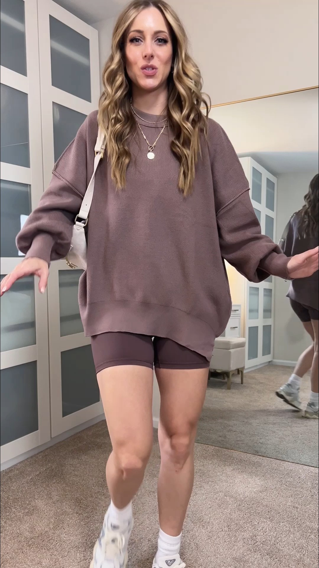 Easy, everyday transitional outfit idea
Wearing a size small in the biker shorts in the purple taupe color.
Wearing a size large in the pullover in the nutmeg color option.
New balance 6090 sneakers fit TTS.


#LTKSeasonal #LTKStyleTip #LTKFindsUnder50