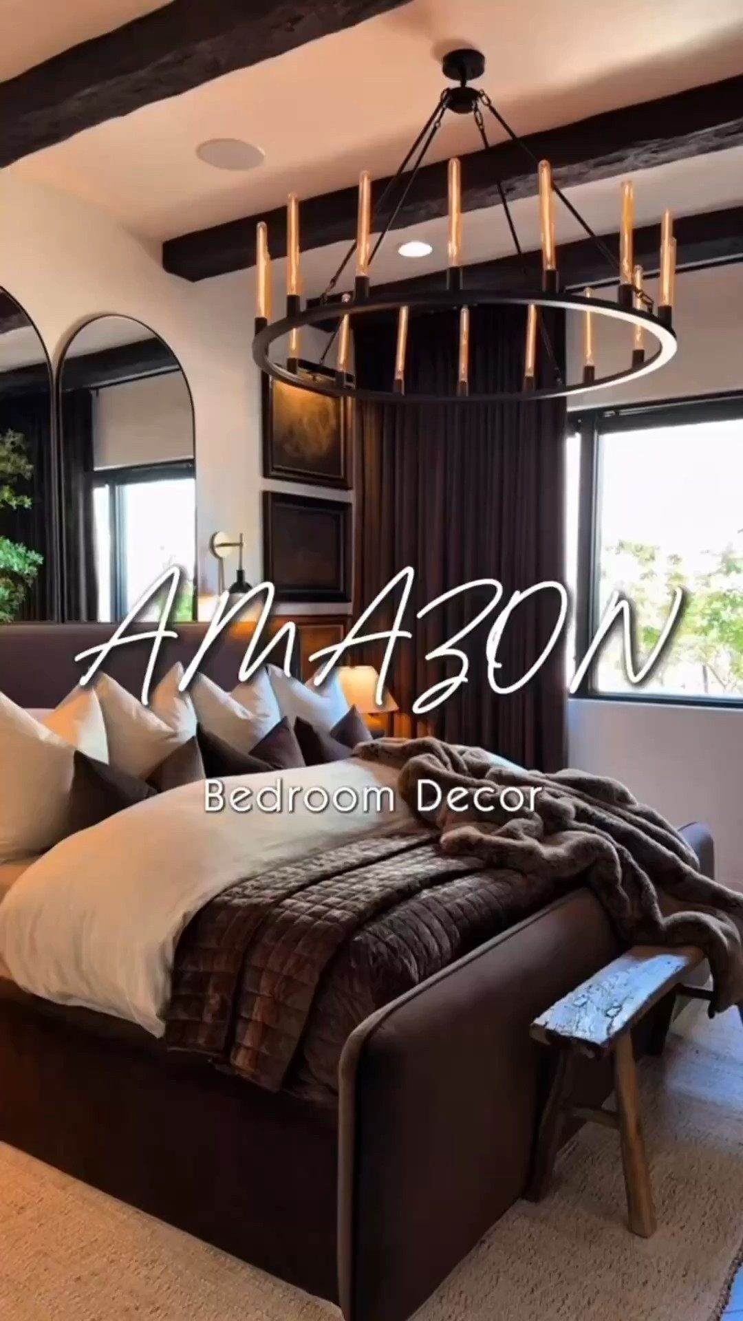 My brown velvet bedroom is almost all from Amazon! Plush bedding, velvet curtains, throw, jute rug, tree planter, fire pit, stunning wall sconces, beams, throw pillows, a moody chandelier, gorgeous lamps + more. It’s cozy, layered, and everything you need for an elevated bedroom vibe on a budget. 🤎

#AmazonHome #AmazonFinds #VelvetBedroom #BrownAesthetic #MoodyBedroom #LTKhome #HomeInspo #CozyCorner #BudgetToBougie #AmazonBedding #WallSconces #FirePitStyle #JuteRugVibes #HomeDetails


#LTKStyleTip #LTKHome #LTKU