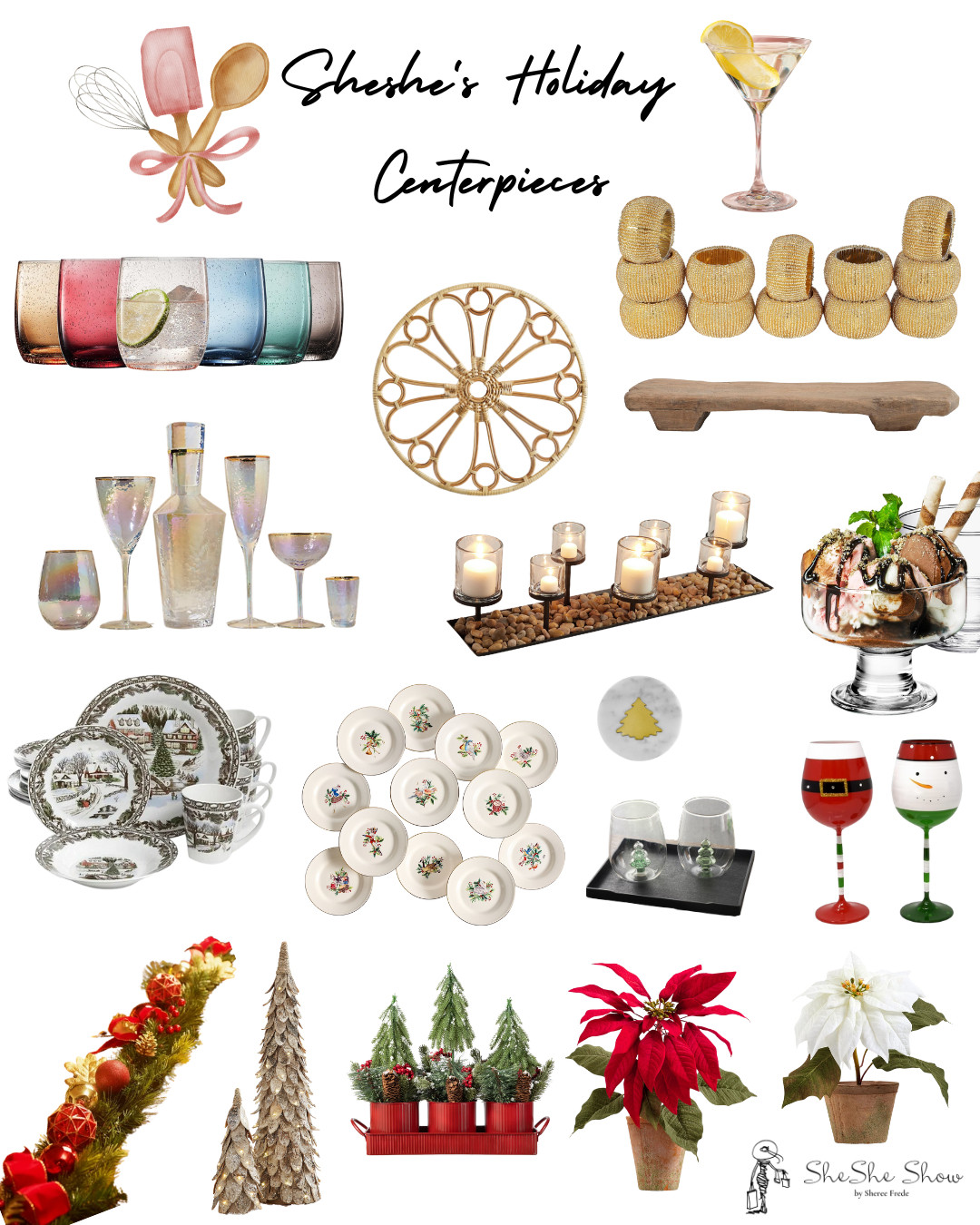  Table decor for your Christmas holiday entertaining. Glassware, candles wine glasses Christmas dishes serving pieces, charcuterie board, etc
These also can make a nice gift. 

 

#LTKHoliday #LTKGiftGuide #LTKHome