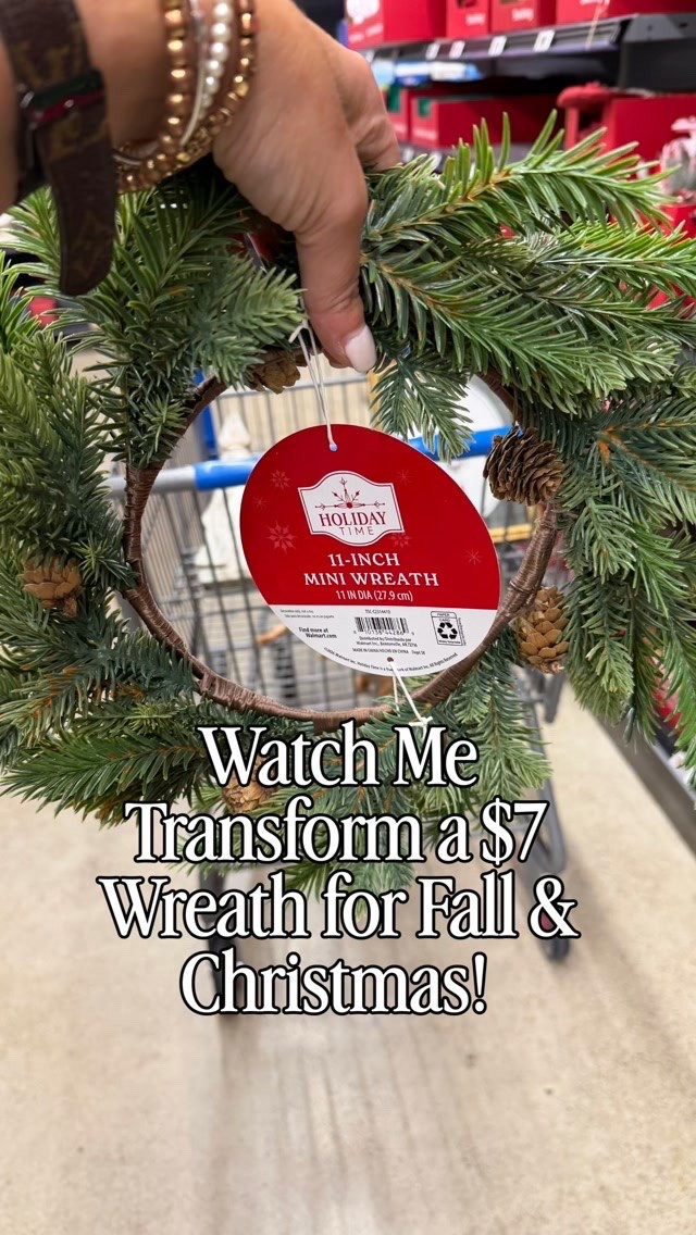 Give a follow & comment “wreath” for an immediate DM with all the links! 

My favorite Walmart Pine & Pinecone wreath is back! I bought 3 of these last year for fall cabinet wreaths, and I will be buying a few more this year because they’re also perfect on a table or in a bowl, around a candle all holiday & winter long! 

comment “Wreath” and I’ll send you the link to the wreath as well as all the different ribbons I used! Such an easy and beautiful way to glow up an inexpensive wreath.