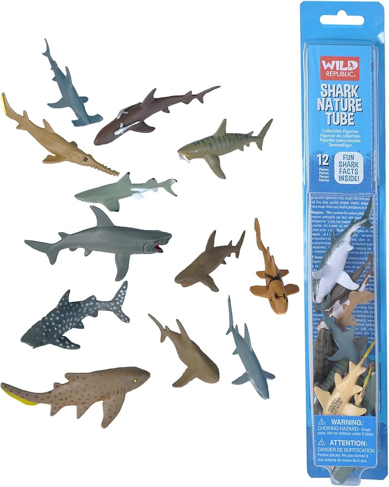 Wild Republic Shark Toys, Nature Tube, Aquatic Animal, Shark Party Supplies, Ocean Toys, Kid Gift... | Amazon (US)