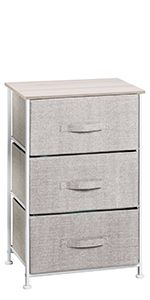 mDesign Storage Dresser End/Side Table Night Stand Furniture Unit - Small Standing Organizer for ... | Amazon (US)
