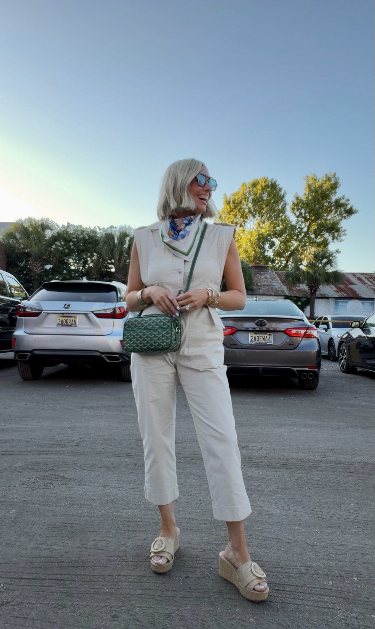 Jumpsuit and shoes are old but linking similar, my bag is Amazon and so are sunglasses! Scarf is custom by story book scarves!

#LTKPetite #LTKootd