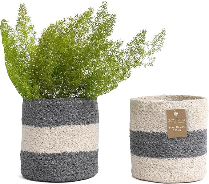 Jute Planter Basket-Woven Jute Rope Covers for Decorating Indoor/Outdoor Succulents, Small Plant ... | Amazon (US)