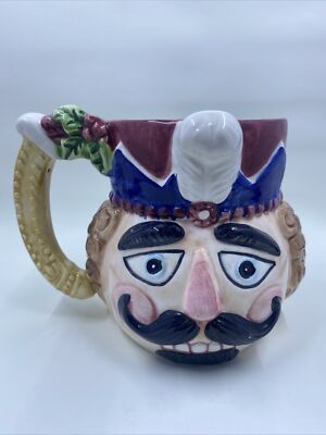 Nutcracker Christmas MUG 20 oz Old Stock Hand Painted Classic Design Used  | eBay | eBay US