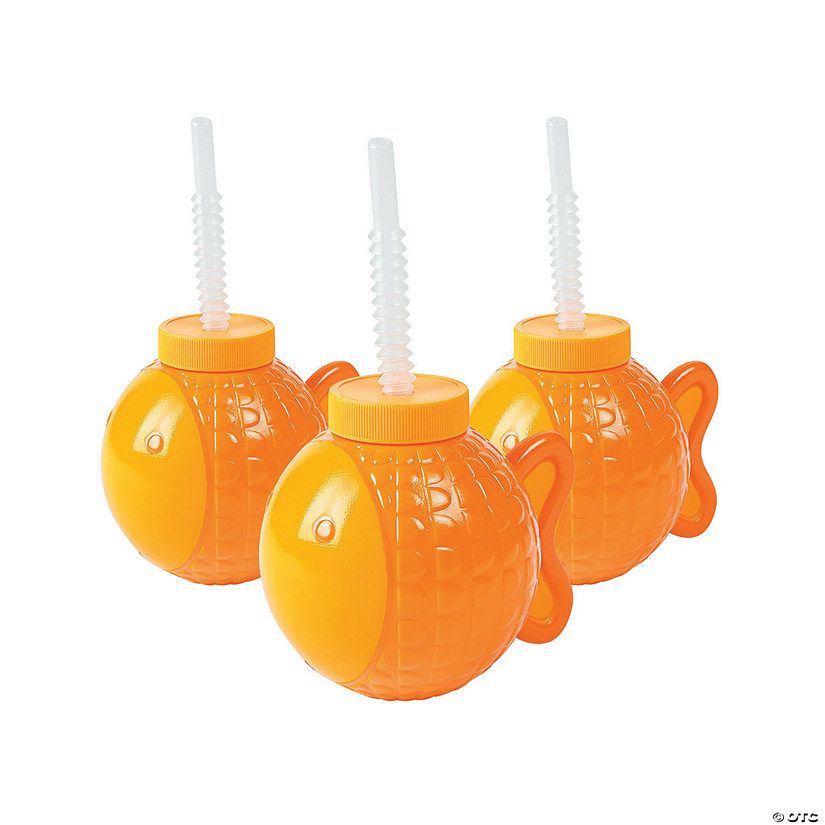 Little Fisherman Cups with Straws - 8 Ct. | Oriental Trading Company