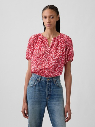 Oversized Puff Sleeve Top | Gap Factory