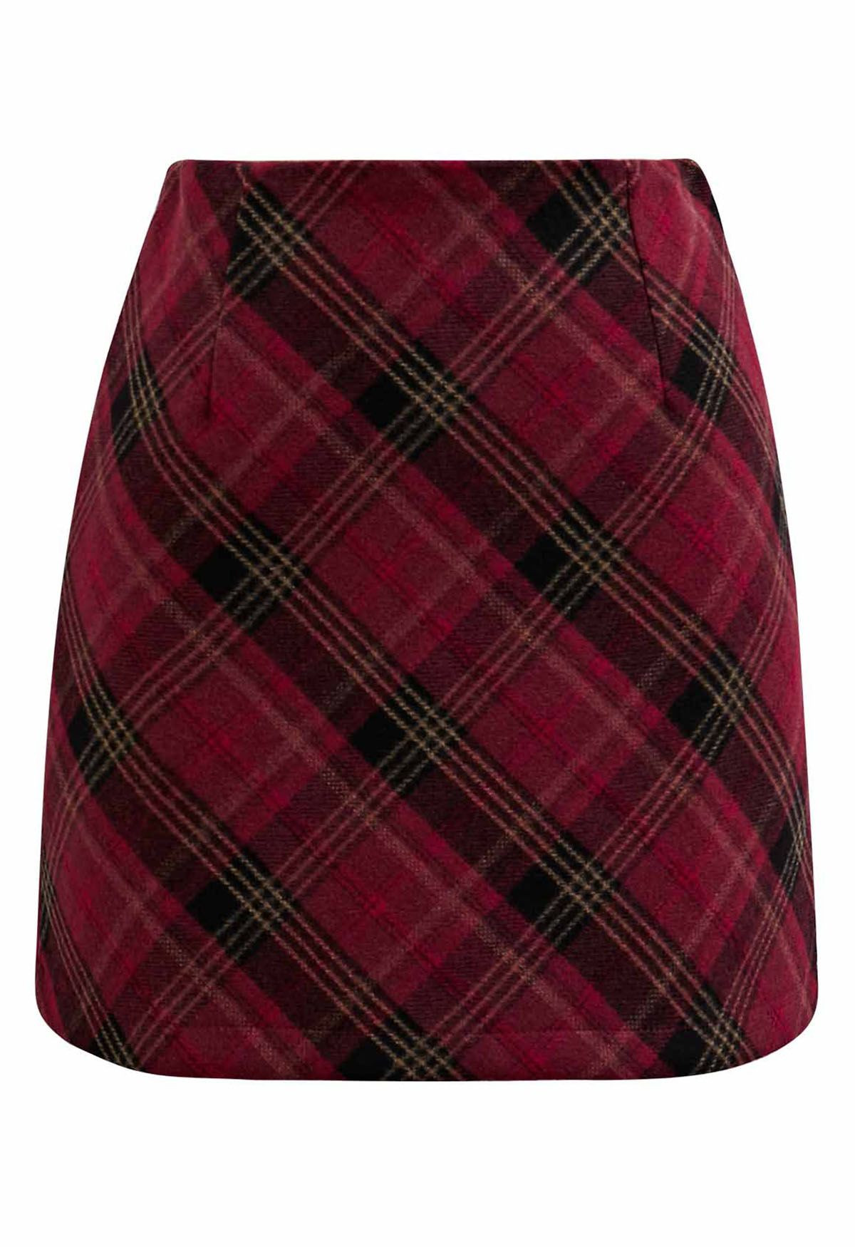 Scottish Charm Tartan Mini Skirt in Red | Chicwish