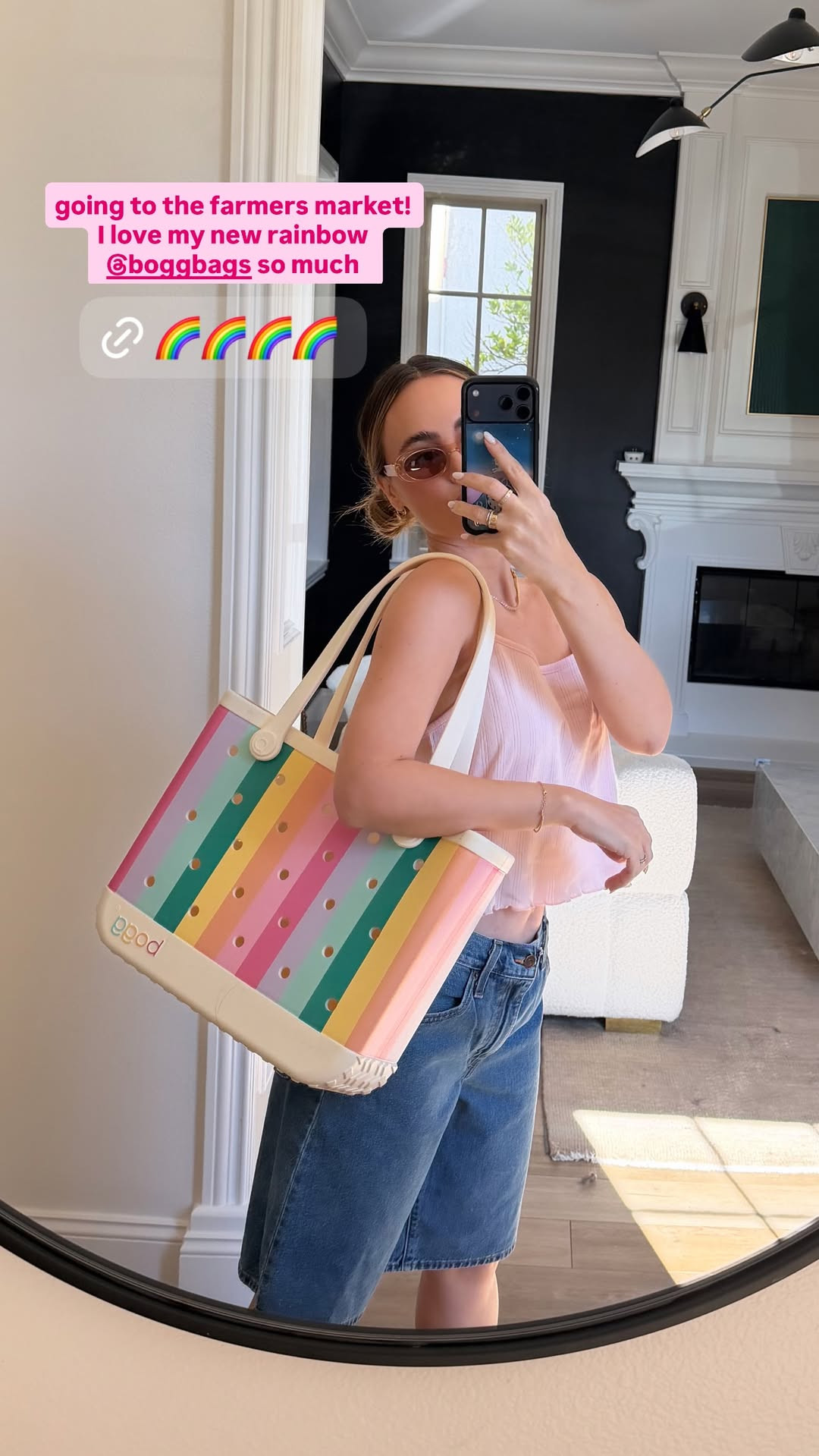 going to the farmer's market! I love my new rainbow bogg bag so much🌈 

 #LTKdayinmylife #LTKgrwm #LTKootd