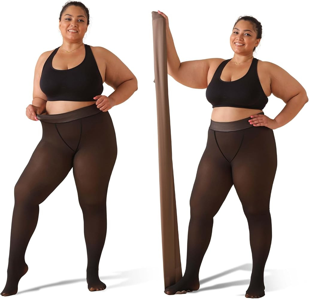 Klara Faire Fleece Lined Tights for Black Women | Amazon (US)