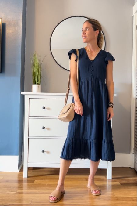$19 dress. Wearing a xs. Love the ruffle details. Comes in other colors and will transition well into fall. 

#LTKworkwear #LTKSeasonal #LTKBacktoSchool