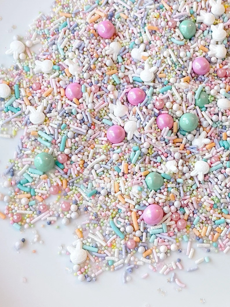 Easter sprinkles, Spring sprinkles, edible sprinkles, bunny sprinkles, Easter party, Easter cake,... | Etsy (US)