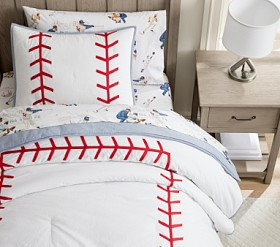 Baseball Stitch Comforter &amp; Shams | Pottery Barn Kids
