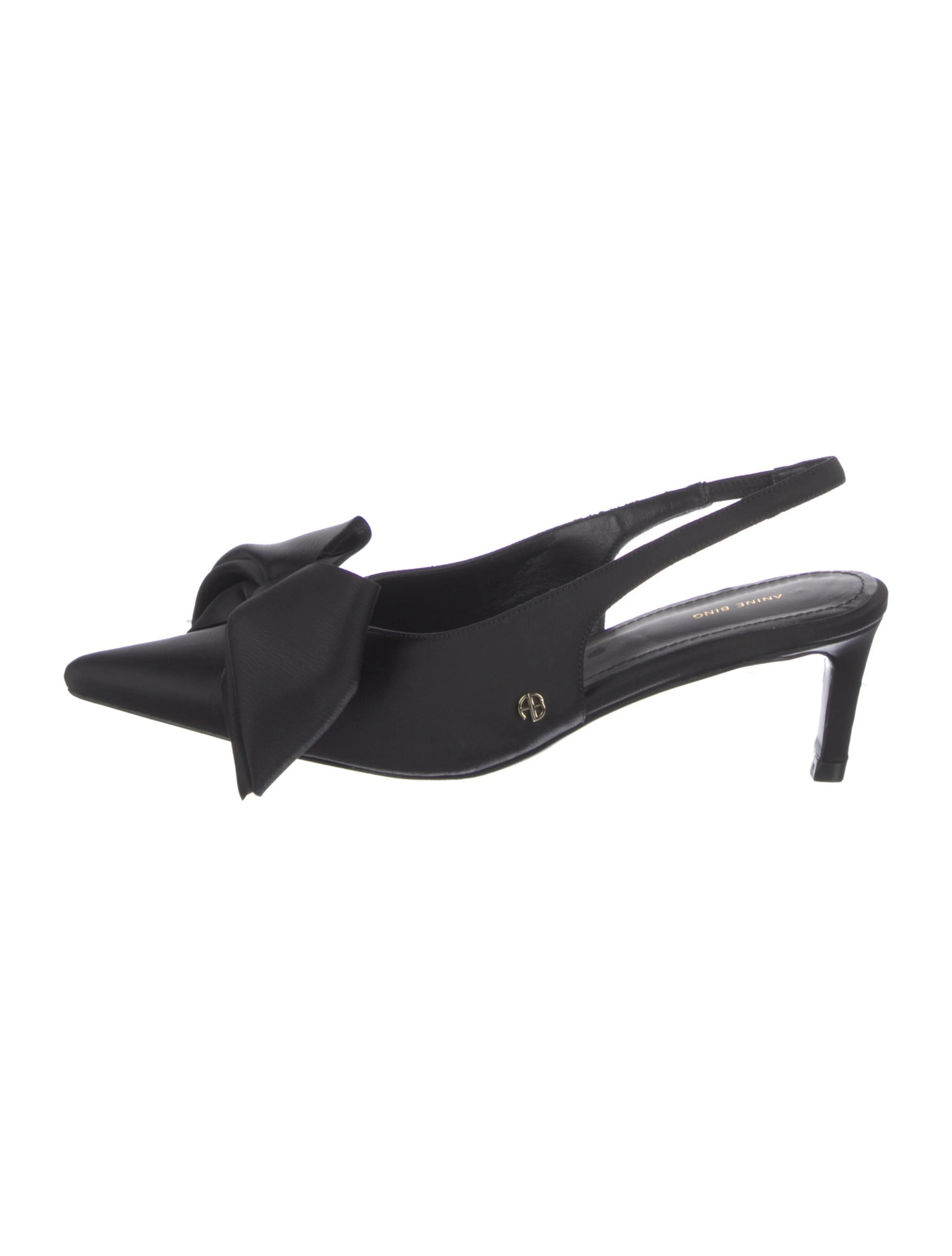 Satin Bow Accents Slingback Pumps | The RealReal