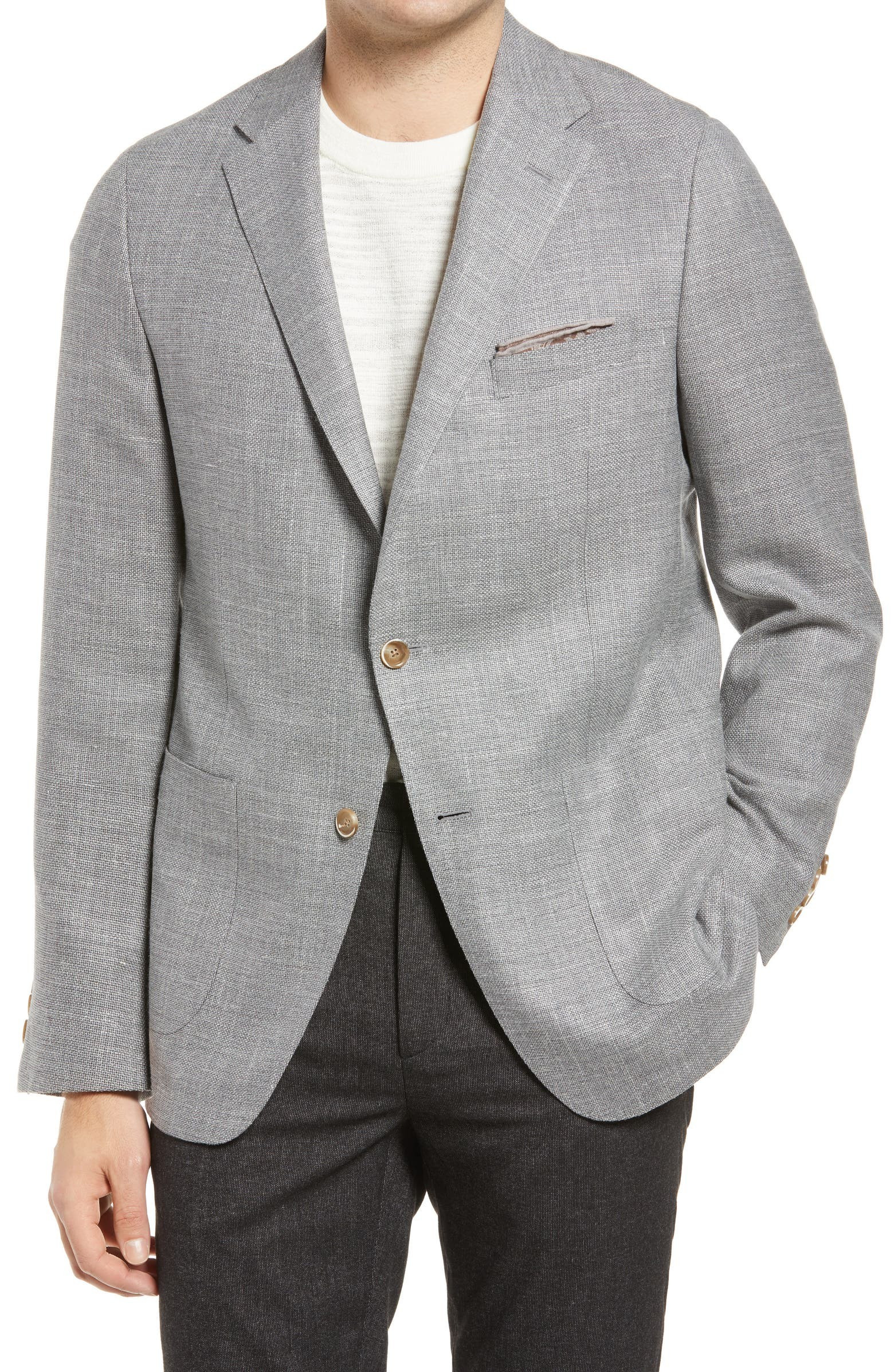 Storm Dust Classic Fit Basketweave Wool Blend Sport Coat | Nordstrom