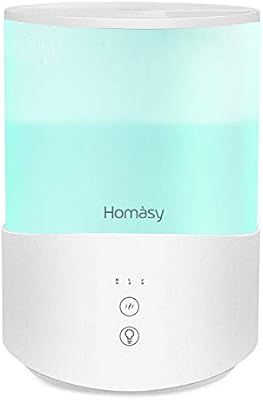 Homasy Cool Mist Humidifier Diffuser, 2.5L Essential Oil Diffuser with 7-Color Mood Lights, Top F... | Amazon (US)