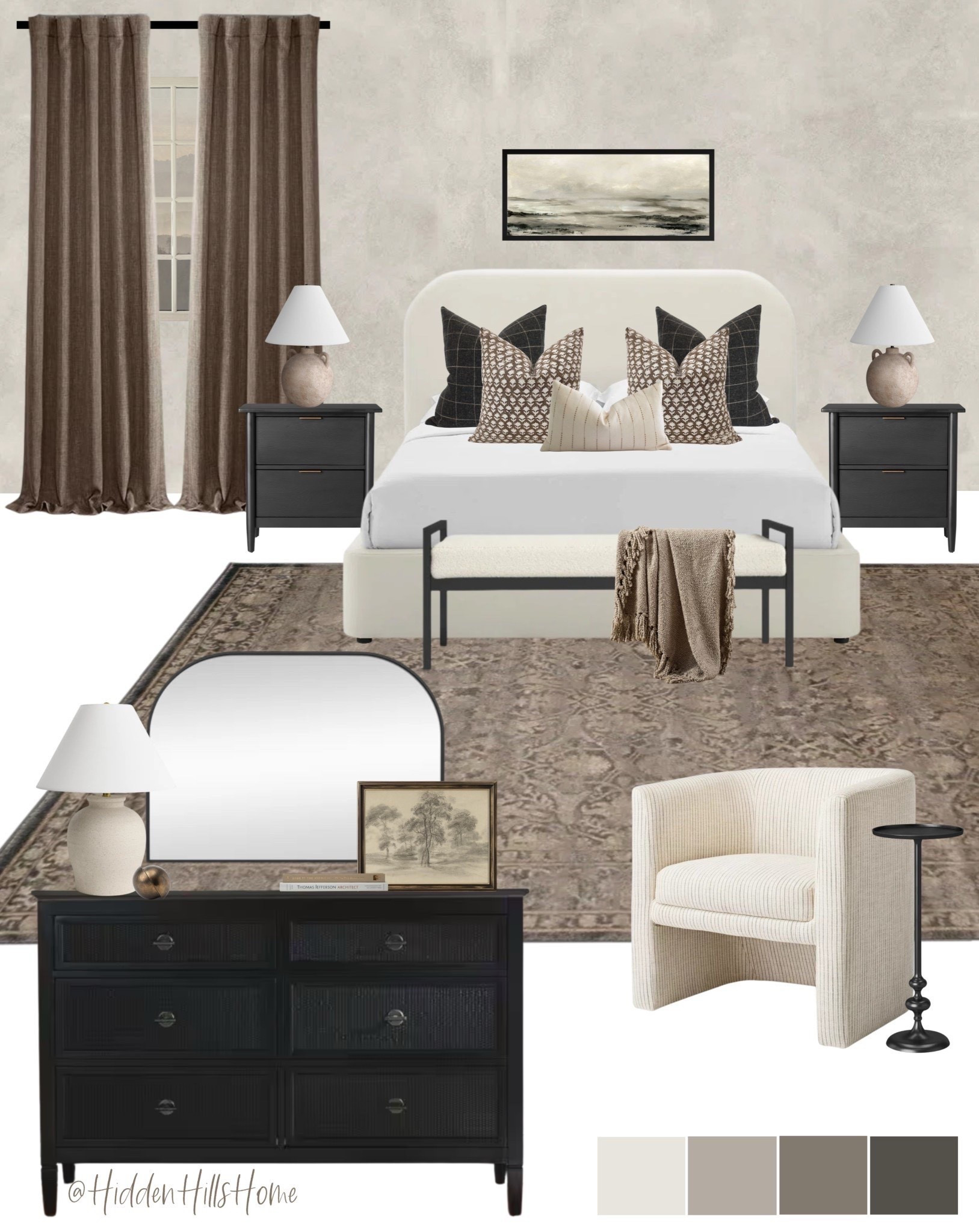 Bedroom Decor Ideas! Master bedroom decor, home decor, bedroom mood board, affordable bedroom design, bedroom inspiration, cozy bedroom rug, nightstands, affordable dresser #bedroom

#LTKSeasonal #LTKHome #LTKSaleAlert